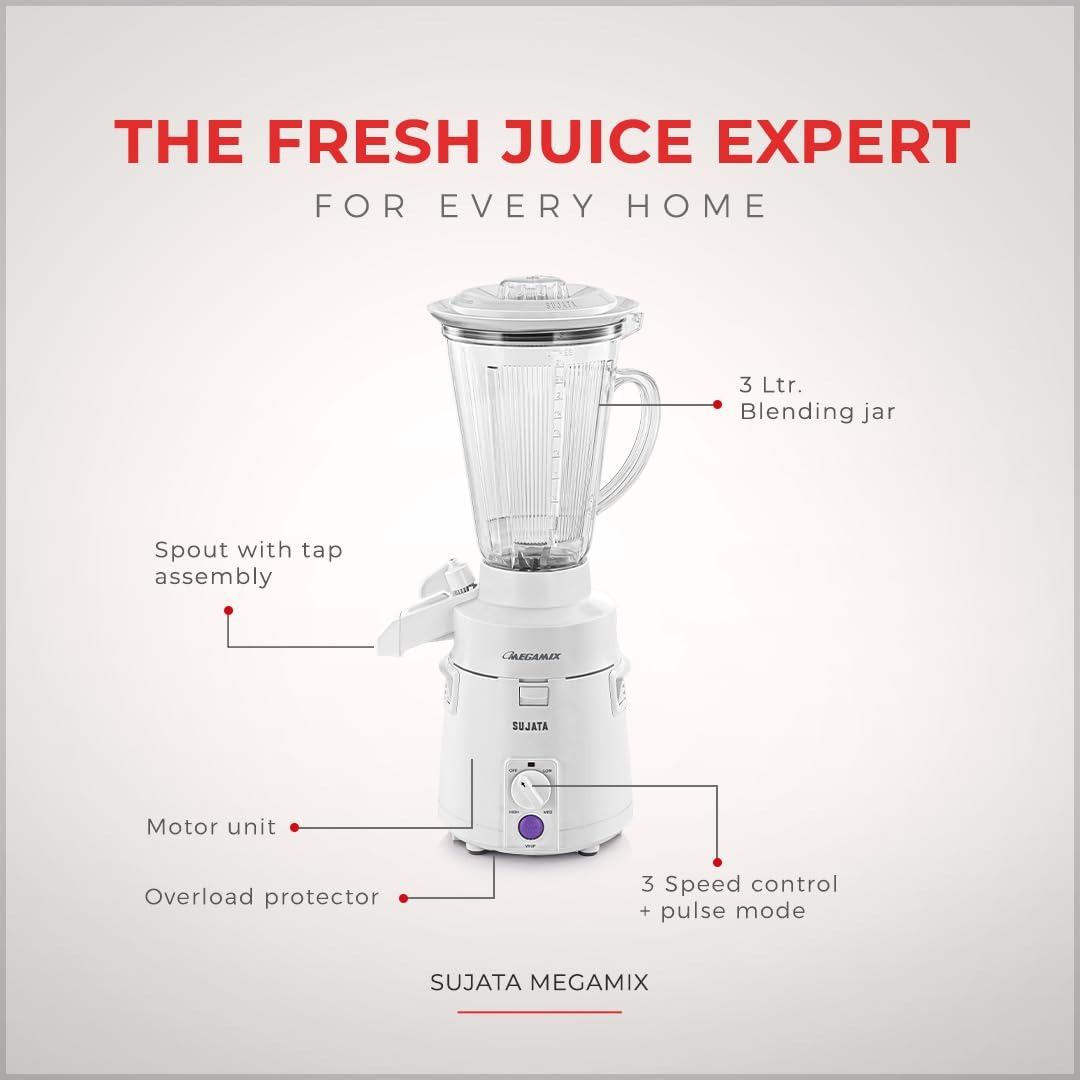 Sujata Megamix 900 Watts Mixer Blender - Image 5