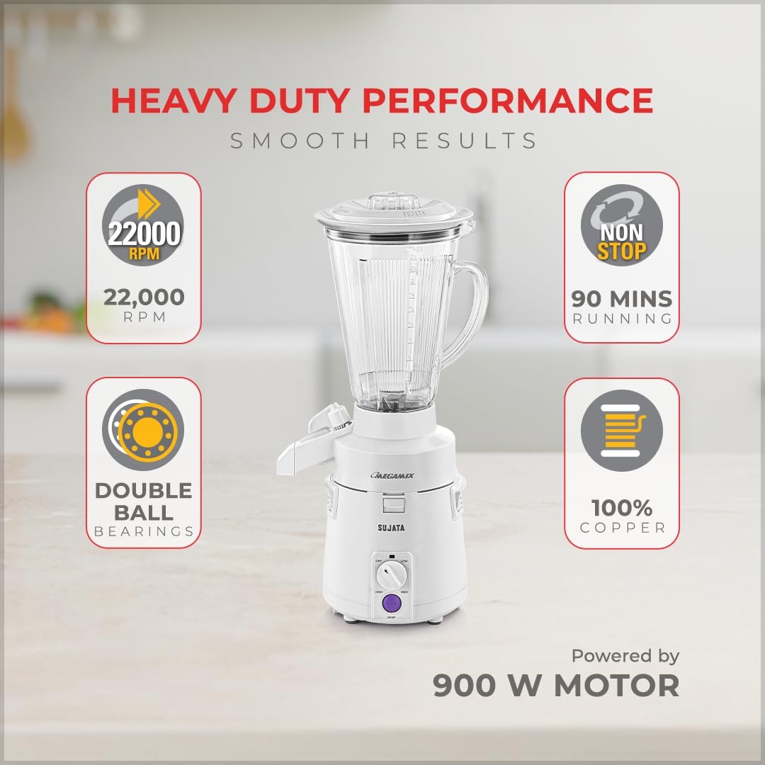 Sujata Megamix 900 Watts Mixer Blender - Image 4